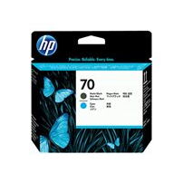 HP 70 - Cyan, mattsvart - skrivhuvud - för DesignJet HD Pro