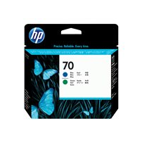 HP 70 - Blå, grön - skrivhuvud - för DesignJet HD Pro MFP,
