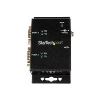 StarTech.com USB to Serial Adapter - 2 Port - Wall Mount -