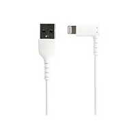 StarTech.com 1m tålig USB-A till Blixtkabel - vitt 90°