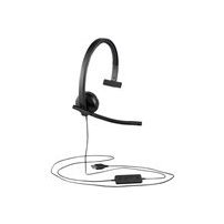 Logitech H570e - Headset - på örat - kabelansluten - USB-C