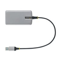StarTech.com 3-Port USB Hub with Ethernet, 3x USB-A Ports,